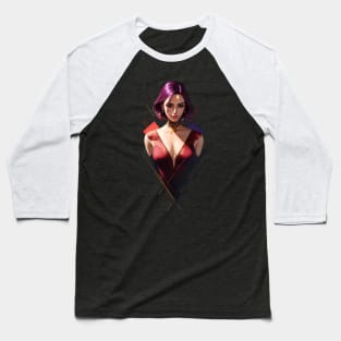 purple woman Baseball T-Shirt